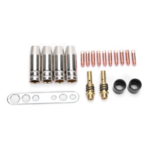 welder contacts, 19pcs torch welding accessories kit m-i-g welder contacts 15ak welding accessory nozzle car repair tool