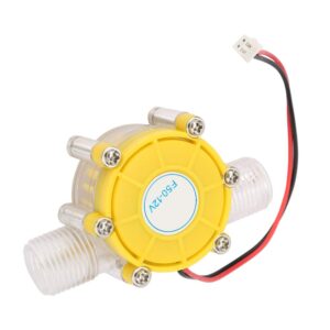 shexton micro hydroelectric generator, f50 micro-hydro dc water flow pump turbine hydroelectric power energy generator motor accessories dc water generator yellow output voltage 80v(12v)