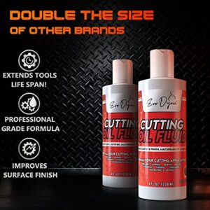 Cutting Oil, Cutting Fluid 8-OZ, Made in The USA | Cutting Oil for Drilling, Tapping, Milling | Professional Grade Fluid Oil - Machine Cutting Fluid, Safe on Metal & Glass by Evo Dyne