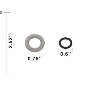 Ubrand 2PCS Toilet Seat Hinges Screws, Toilet Seat Top Fixing Part, Toilet Seat Fixing Device Rubber Top Nut