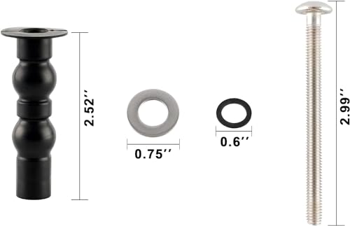 Ubrand 2PCS Toilet Seat Hinges Screws, Toilet Seat Top Fixing Part, Toilet Seat Fixing Device Rubber Top Nut