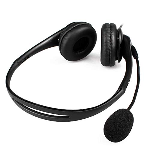 Laptop and Phone Headset with Microphone Combo USB and Audio Jack for Computer, PC, iPhone, Samsung, Zoom, Skype, Video Conference Calls, Lightweight Headphones with Mute Button