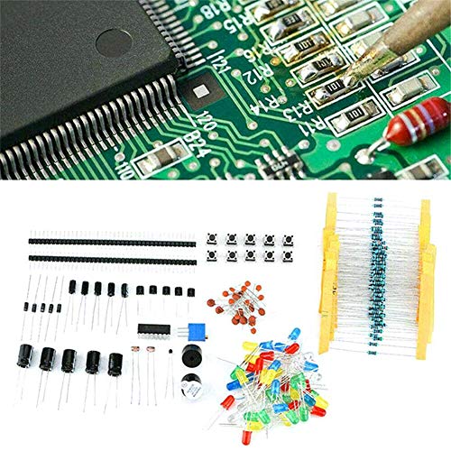 Molence DIY Electronics Components Kit Assortment, Resistors 1818PCS, LED, Triode, Capacitors, Diodes, PCB, Potentiometer, Variable Resistance, Stabilivolt for Arduino UNO MEGA2560 Raspberry Pi MCU