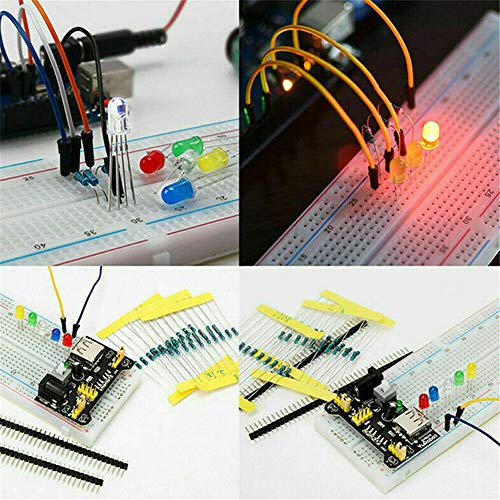 Molence DIY Electronics Components Kit Assortment, Resistors 1818PCS, LED, Triode, Capacitors, Diodes, PCB, Potentiometer, Variable Resistance, Stabilivolt for Arduino UNO MEGA2560 Raspberry Pi MCU