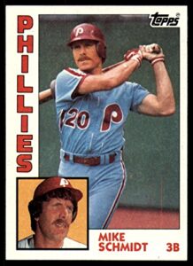 1984 topps baseball #700 mike schmidt philadelphia phillies official mlb baseball trading card in raw (ex-mt excellent-mint or better) condition