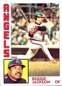 1984 topps baseball #100 reggie jackson california angels official mlb baseball trading card in raw (ex-mt excellent-mint or better) condition