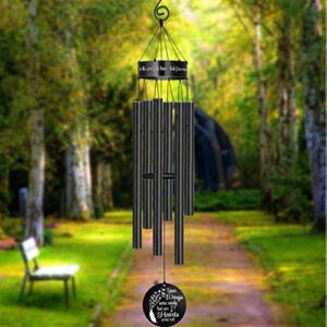 Memorial Wind Chimes for Loss of Loved One Sympathy Gifts Loss of Mother Father Wife Husband Daughter Large Angel Windchimes Garden Patio Home Déco Your Wings were Ready but My Heart was Not