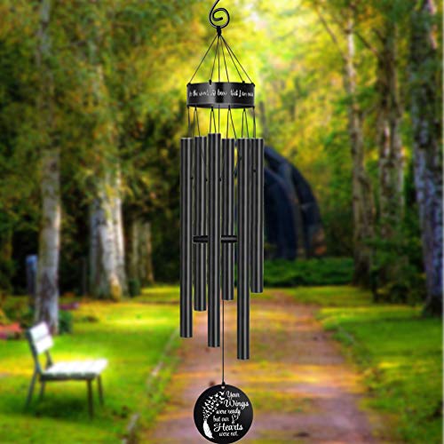 Memorial Wind Chimes for Loss of Loved One Sympathy Gifts Loss of Mother Father Wife Husband Daughter Large Angel Windchimes Garden Patio Home Déco Your Wings were Ready but My Heart was Not