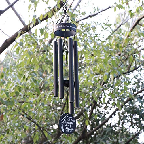 Memorial Wind Chimes for Loss of Loved One Sympathy Gifts Loss of Mother Father Wife Husband Daughter Large Angel Windchimes Garden Patio Home Déco Your Wings were Ready but My Heart was Not