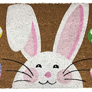 Briarwood Lane Happy Easter Bunny Coir Doormat Natural Fiber Outdoor 18" x 30"