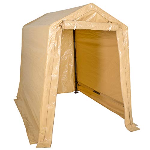 Sunnyglade 6x8 Ft Heavy Duty Storage Shelter with Roll up Door Side Wall Kit Portable Outdoor Storage Shed Car Canopy