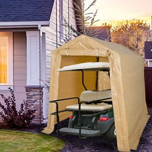 Sunnyglade 6x8 Ft Heavy Duty Storage Shelter with Roll up Door Side Wall Kit Portable Outdoor Storage Shed Car Canopy