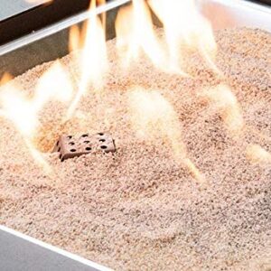 KAYSo INC Silica Sand for Fire Pits,Fire Places,Gas Fire,Base Layer Decoration-10lb Heat and Fire Proof,White Amber,Small