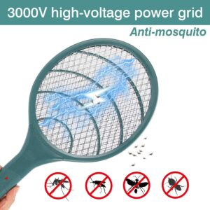 Electric Fly Swatter Bug Zapper Racket, 3000V Mosquito Fly Gnat Zapper Pest Control for Home Outdoor Indoor