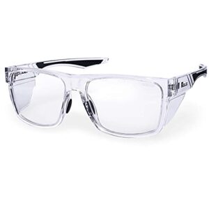 solidwork safety glasses clear lens with side shields, anti fog, anti scratch, anti-glare, protective eyewear for men & women