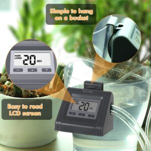 Automatic Watering System for Potted Plants, Micro DIY Self Drip Irrigation Kit with Programmable Water Pump Timer, Large Angled Display, Easy to Read, Ideal for Indoor Greenhouse Plants and Flowers