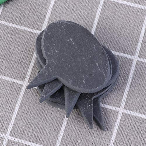 Cabilock 10pcs Slate Cake Inserts Slate Plant Labels Black Top Hat Decorative Plants Cheesecake Black Cake Plant Pots Black Plant Pot Slate Cheese Marker Slate Flower Labels Plug in Outdoor