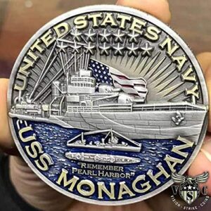 limited edition uss monaghan warships of ww2 75th anniversary us navy coin