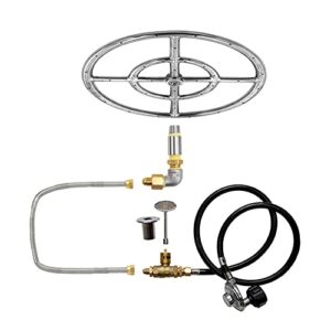 Stanbroil Stainless Steel and Brass 1/2" Air Mixer, 90° Elbow Nozzle Sprayer Valve for Propane Gas Fire Pit, High Capacity 90K BTU