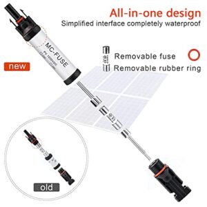 Pvfarosh 20A Solar Fuse Holder Connector IP68 Waterproof 1000V in-line Fuse Holder 20A Male and Female Connector Waterproof in-Line Fuse Holder (Contains 4 fuses + 2 Solar Fuse Holders)… (20A)