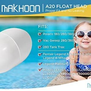 MAKHOON Pool Cleaner Part K30, A20 Feed Pipe Assembly w/Elbow, Head Float Replacement kit for 280 Pool Cleaner