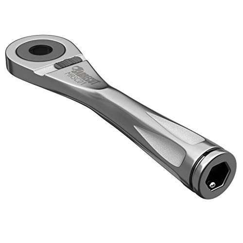 1 x SabreCut MRSC01 Mini Micro Ratchet 1/4" Hex Stainless Steel Professional 72 Tooth Gear Hand Ratchet Wrench