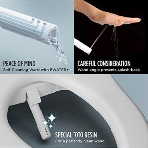 TOTO SW3074#01 WASHLET C2 Electronic Bidet Toilet Seat with PREMIST and EWATER+ Wand Cleaning, Elongated, Cotton White