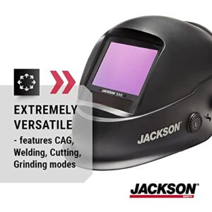 Jackson Safety TRANSLIGHT 555 + Premium Auto Darkening Helmet, Digital Control, 3.86" x 3.23" Viewing Area, 46250