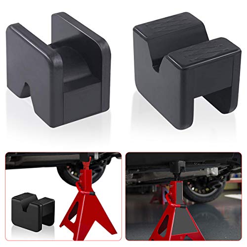 Samman Jack Pad Adapter Rubber, Jack Stands Universal Rubber Pads for Hi Lift Steel Car Jack Stand, Frame Rail Jack Pinch Weld Protector - 2 Pack