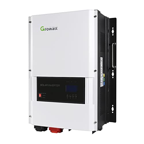 ixaer Wave Power Inverter Growatt 48V 6kW 120/240V Split Phase Solar Inverter Built-in 80A MPPT Solar Charge Controller