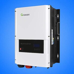 ixaer Wave Power Inverter Growatt 48V 6kW 120/240V Split Phase Solar Inverter Built-in 80A MPPT Solar Charge Controller