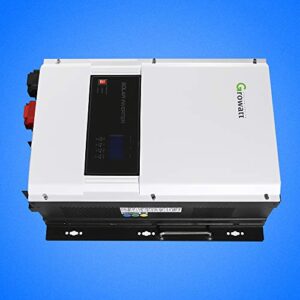 ixaer Wave Power Inverter Growatt 48V 6kW 120/240V Split Phase Solar Inverter Built-in 80A MPPT Solar Charge Controller