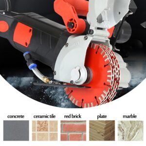 ZXMOTO Wall Groove Cutting Machine +Carry Box 110V 4800W,With 5 PCS Saw Blades Wall Slotting Machine Electric Wall Chaser for Brick Granite Marble Concrete 42MM Cutting Width/41MM Cutting Depth