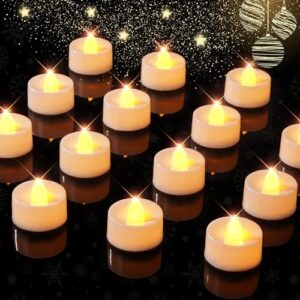 beichi flameless tealights candles with timer,6 hours on and 18 hours off in 24 hours cycle automatically,pack of 12 battery operated led tea lights flickering votive candles timer warm yellow light