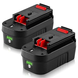 【lithium-ion】2pack dsanke hpb18 18v 6.0ah lithium-ion battery replacement for black and decker 18volt battery for 244760-00 hpb18 battery a1718 a18 a18e hpb18-ope firestorm fs180bx fs18bx fs18fl fsb18