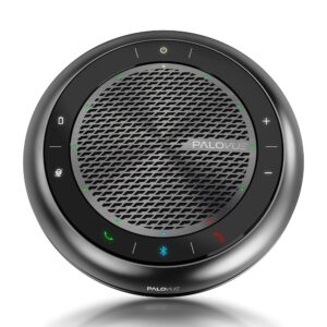 palovue bluetooth speakerphone, touch control usb conference speaker and microphone with cvc 8.0 noise cancelling and 360° enhance voice pickup, 15hours calling time for home office