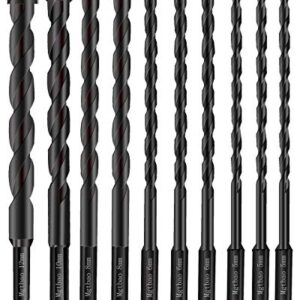 10PCS Masonry Drill Bits Set, Mgtgbao Tile Drill Bit Set for Glass, Brick, Tile, Concrete, Plastic and Wood Tungsten Carbide Tip for Ceramic Tile with Size 5mm 6mm 8mm 10mm 12mm