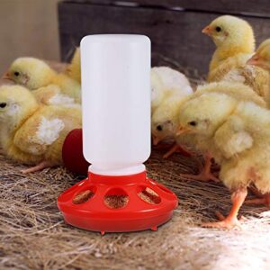 2 Packs Chick Feeder and Waterer Kit 1L Chick Feeder and 1L Chick Waterer Chicken Feeder and Hanging Chicken Waterer for Poultry Farm Chick Water Food Feeder