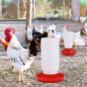 2 Packs Chick Feeder and Waterer Kit 1L Chick Feeder and 1L Chick Waterer Chicken Feeder and Hanging Chicken Waterer for Poultry Farm Chick Water Food Feeder