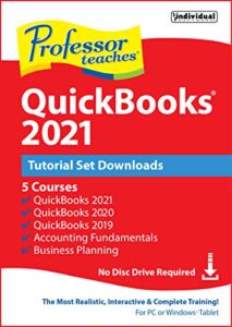 professor teaches quickbooks 2021 tutorial set download [pc download]