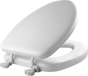 mayfair 1815ec 000 soft easily removes toilet seat, 1 pack elongated - premium hinge, white