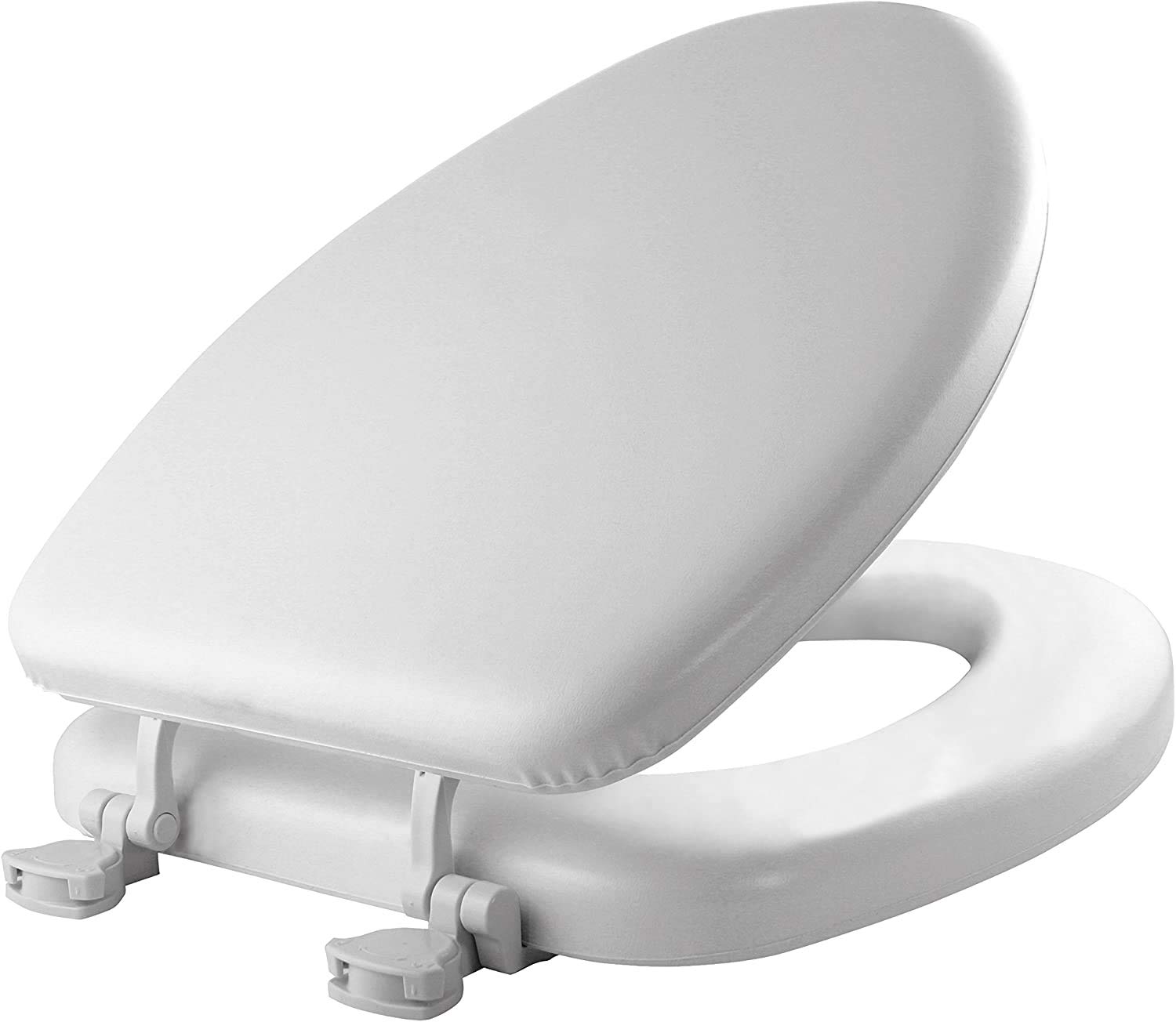 Mayfair 1815EC 000 Soft Easily Removes Toilet Seat, 1 Pack Elongated - Premium Hinge, White