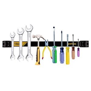 Petgin Set of 4 Magnetic Tool Holder Rack - 18 Inch Heavy Duty Garage Wall Holder Strip for Tools - Tool Bar with Magnet for Screwdriver, Wrench