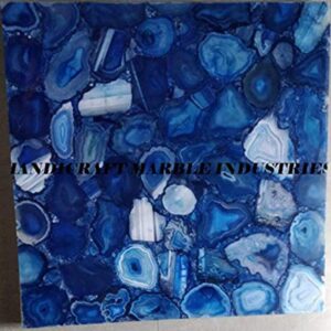 42" Inch Agate Square Dinning Table Top, Natural Agate Table, Square Coffee Table, Blue Agate Table, Square Agate Stone Table Top, Piece Of Conversation, Family Heir Loom