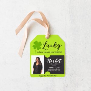 "Lucky to Have You and Your Referrals" | St. Patrick's Day Pop By Gift Tag | SP1-GT001