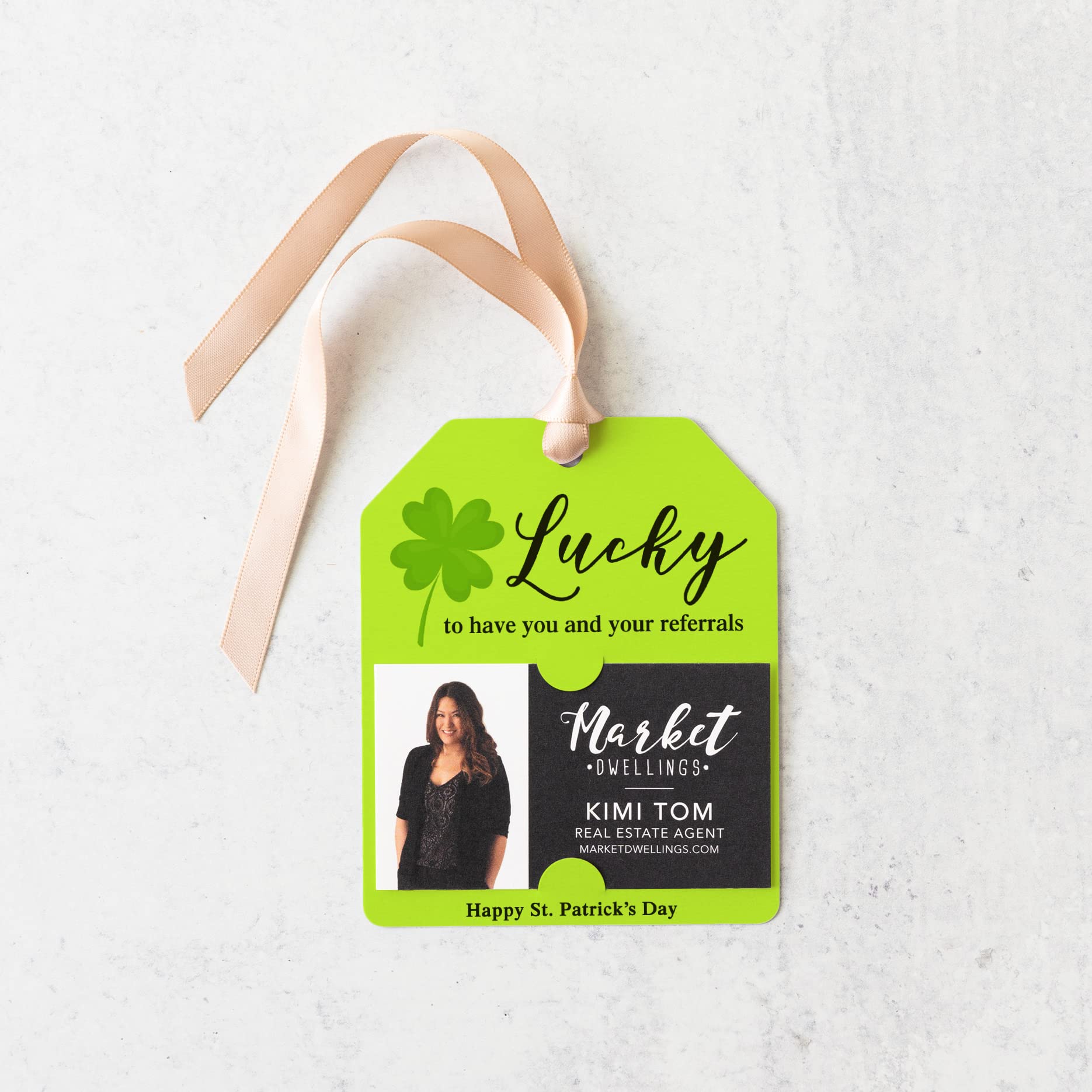 "Lucky to Have You and Your Referrals" | St. Patrick's Day Pop By Gift Tag | SP1-GT001
