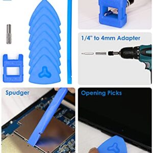 STREBITO Precision Screwdriver Sets 124 in 1 Magnetic Repair Kit with 110 Bits Electronics Tool Kit for Computer, PC, iPhone, Laptop, Cell Phone, MacBook, PS4, Nintendo, Xbox, Game Controller(Blue)