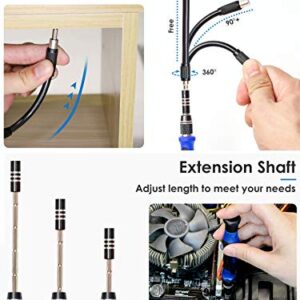 STREBITO Precision Screwdriver Sets 124 in 1 Magnetic Repair Kit with 110 Bits Electronics Tool Kit for Computer, PC, iPhone, Laptop, Cell Phone, MacBook, PS4, Nintendo, Xbox, Game Controller(Blue)