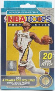 2019/20 panini hoops premium stock nba basketball hanger box (20 cards/box)