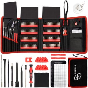 strebito screwdriver sets 142-piece electronics precision screwdriver with 120 bits magnetic repair tool kit for iphone, macbook, coumputer, laptop, tablet, ps4, xbox, nintendo, eyeglasses, jewelers